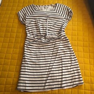 Old Navy- Dark navy blue and White Striped Dress